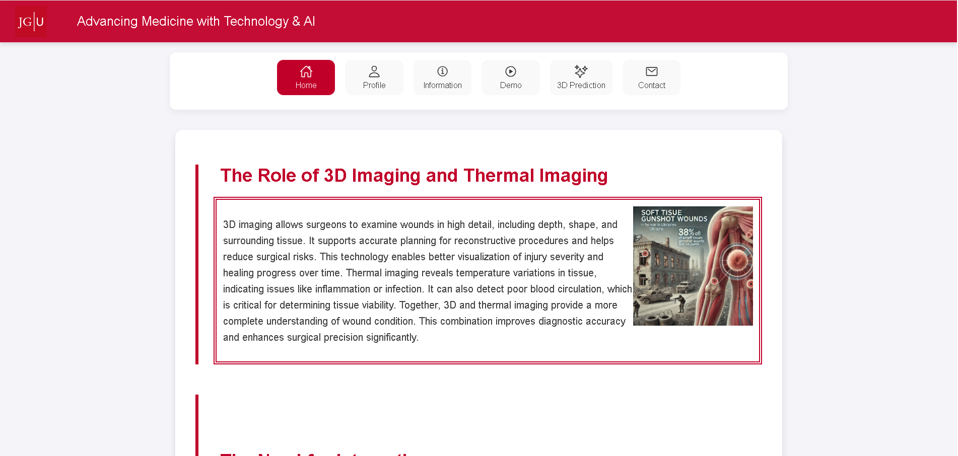 AI-Driven Medical Demo Website screenshot